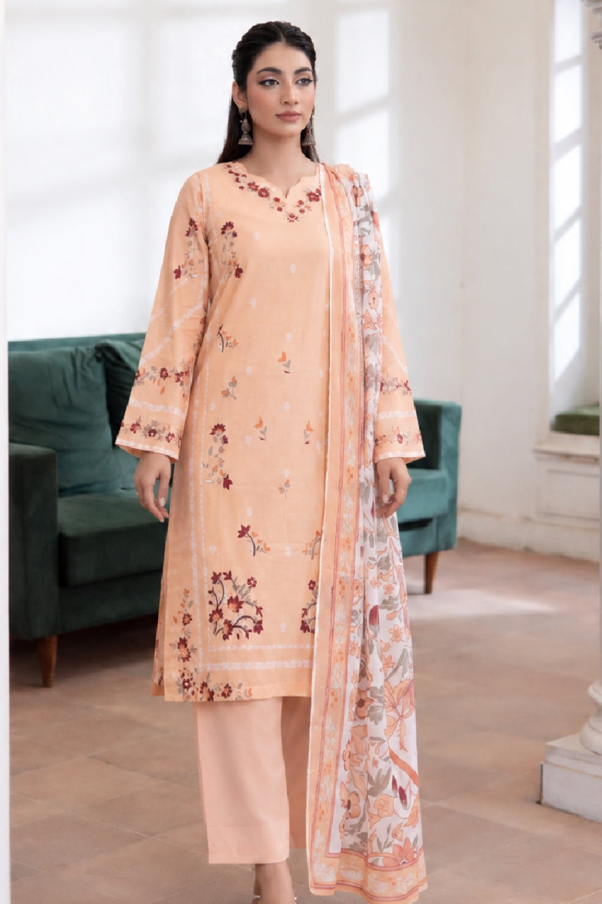 Anaya Noor Digital Printed Stone Linen 3PC