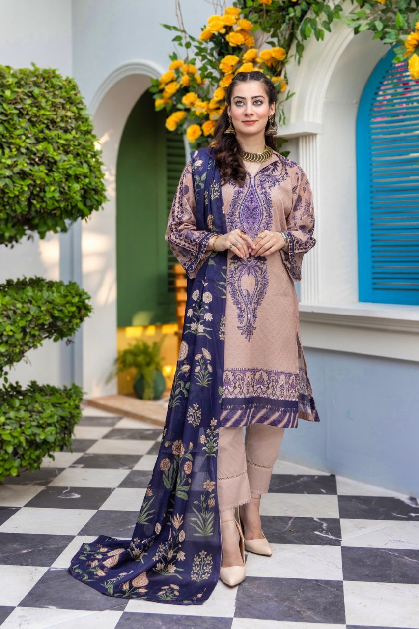 Rahat By Janan Digital Printed Lawn 3PC