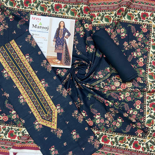 Arzu By Marooj Printed Khaddar-3PC