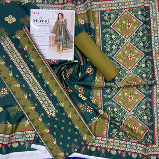 Arzu By Marooj Printed Khaddar-3PC