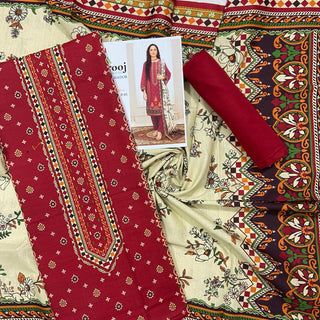 Arzu By Marooj Printed Khaddar-3PC