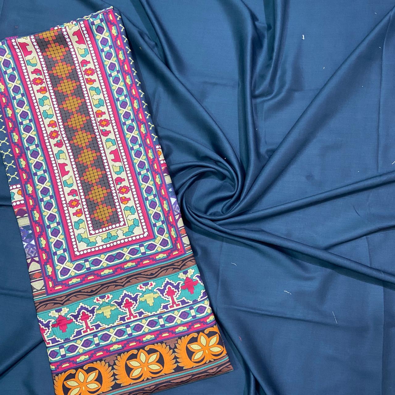 Khaddi Printed Linen Shirt & Trouser-2PC