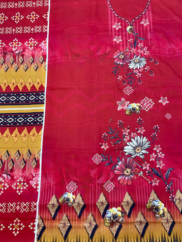 Khaddi Printed Linen Shirt & Trouser-2PC