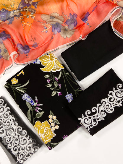Asif & Nabeel Embroidered Lawn 3PC