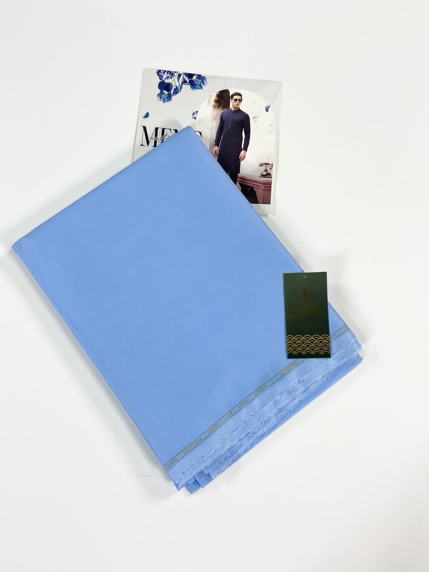 Taqwa Silver Storm Men’s Summer Cotton Unstitched Suit