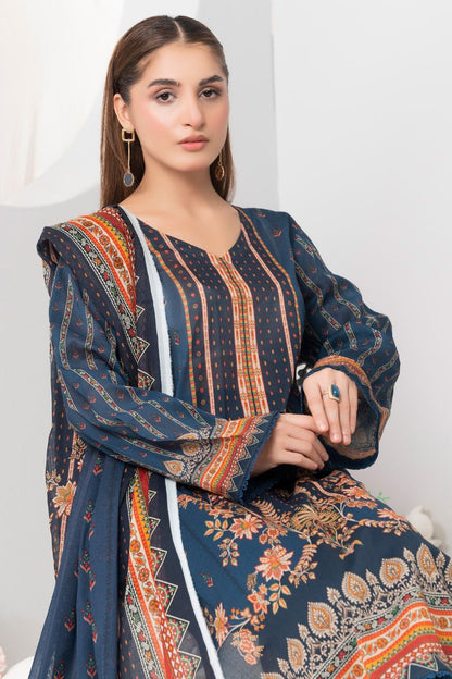 Mojo Berry By Marooj Digital Printed Lawn 3PC