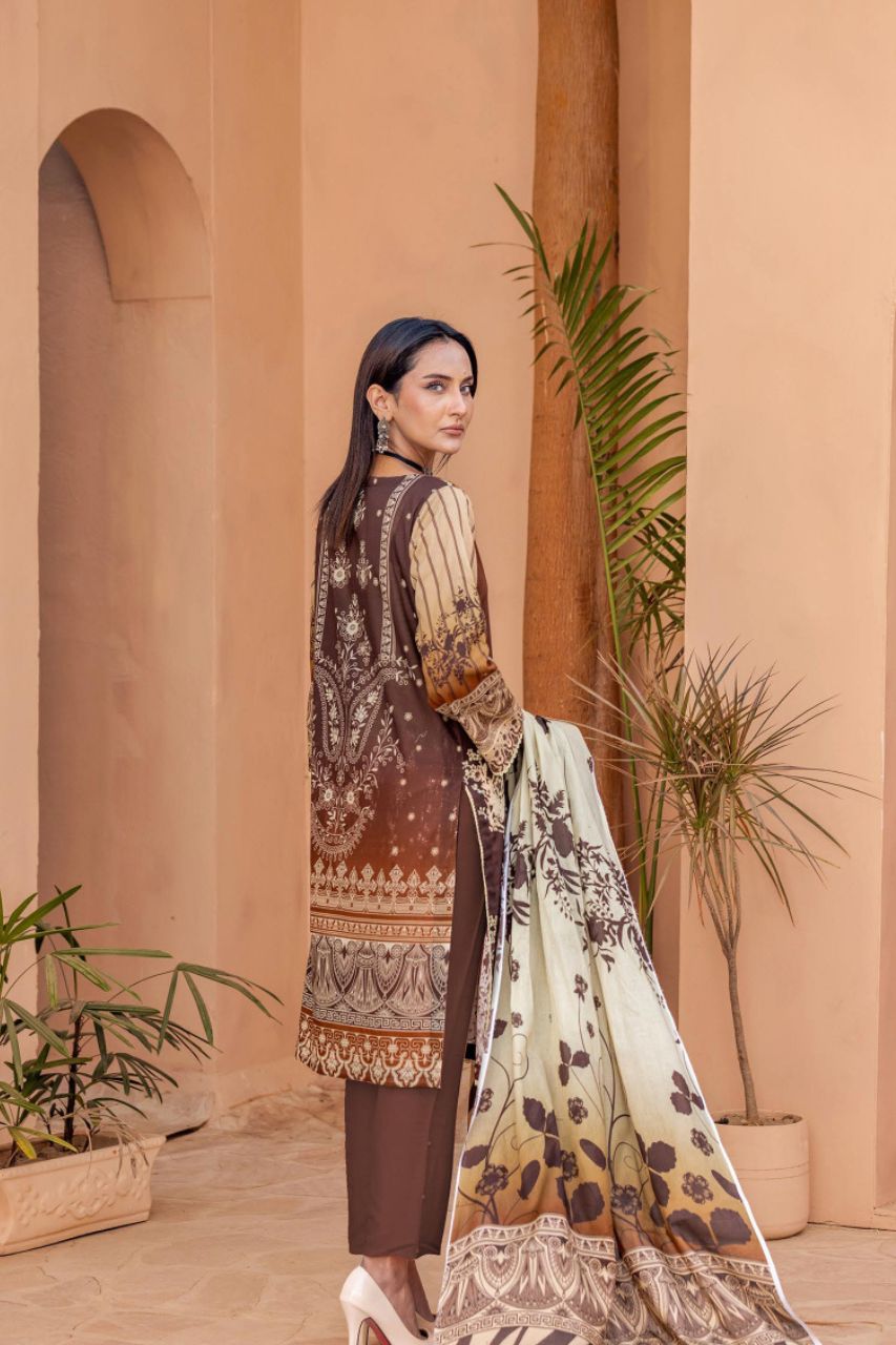 Bahaar By Meeral Premium Digital Printed Lawn 3PC