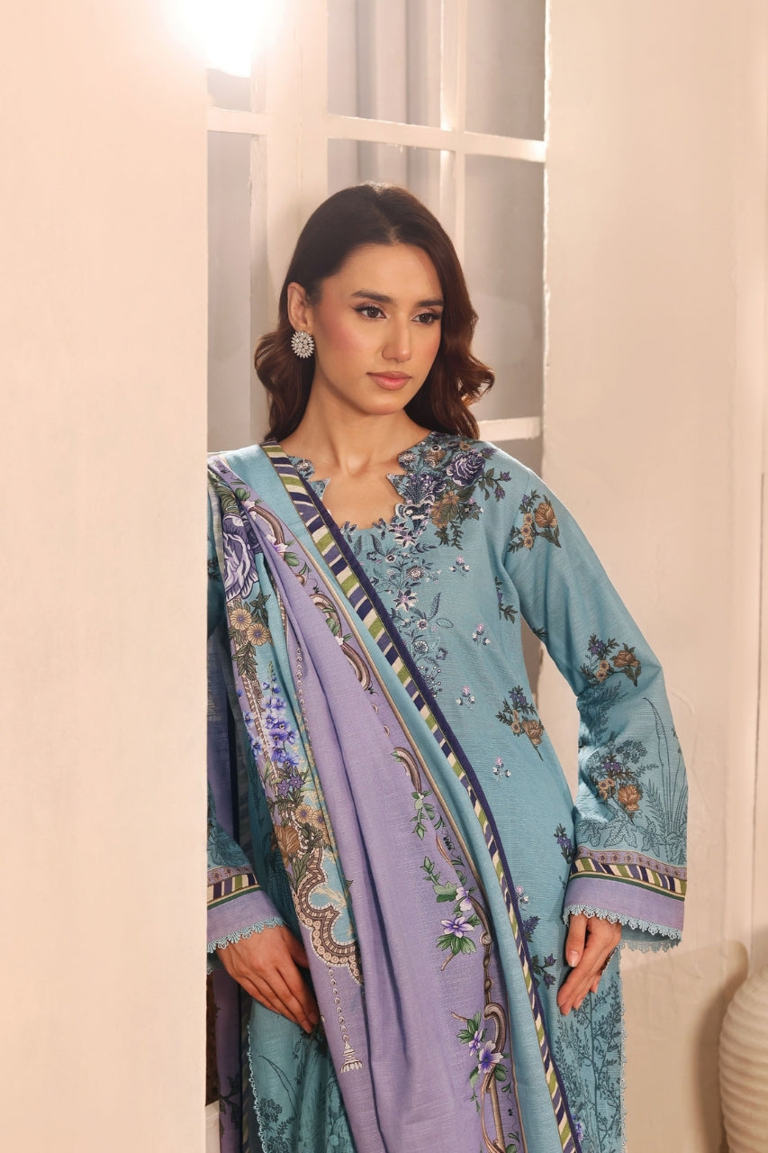 Winter Muse By Zarineh Digital Printed & Emb Khaddar 3PC