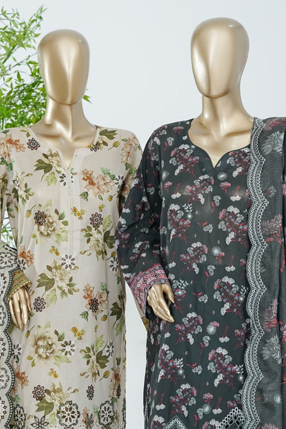 Aifa Printed & Embroidered Lawn 3PC