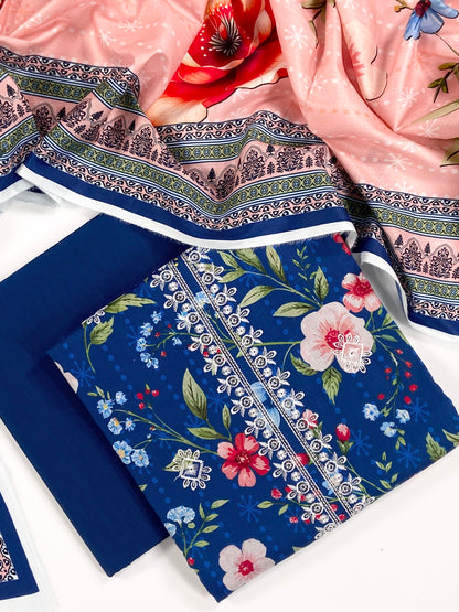 Riwaaz By Anaya Noor Printed & Emb Lawn 3PC