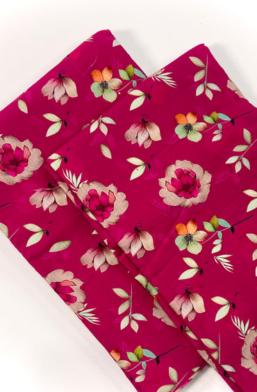 Anaya Noor Printed Bana Dora Slub Linen 2PC