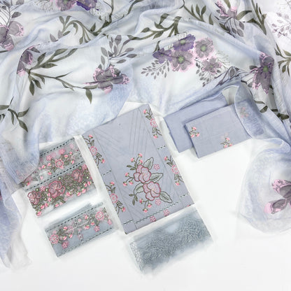 Saira Rizwan Luxury Embroidered Lawn 3PC