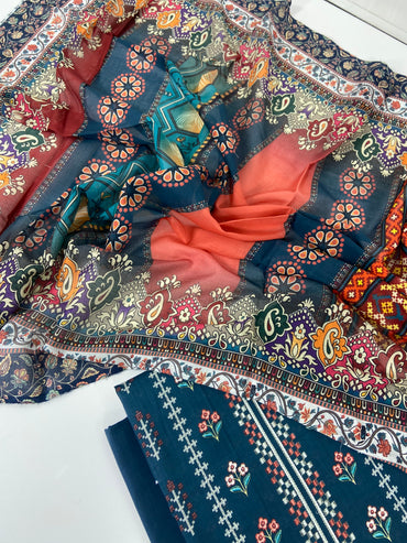 Khaadi Printed Lawn 3-PC