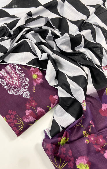 Belleza Digital Printed Khaddar 3PC