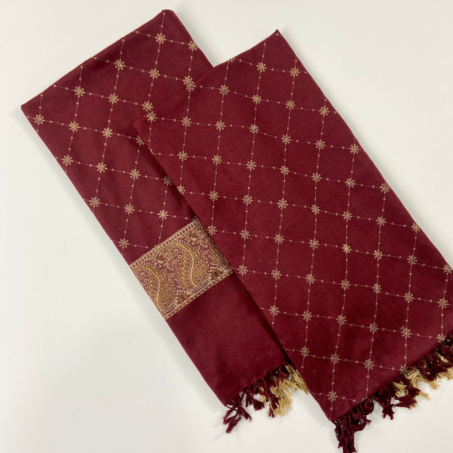Embroidered Pashmina Jacquard Shawl