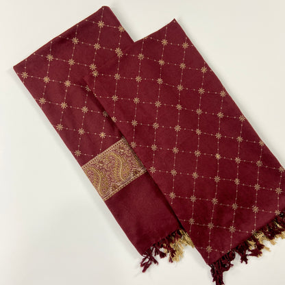 Embroidered Pashmina Jacquard Shawl