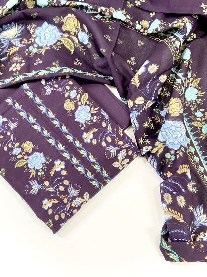 Mausummery Digital Printed Khaddar 3PC