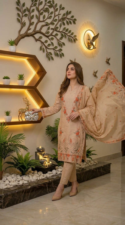 Halima By Anaya Noor Premium Emb Viscose 3PC