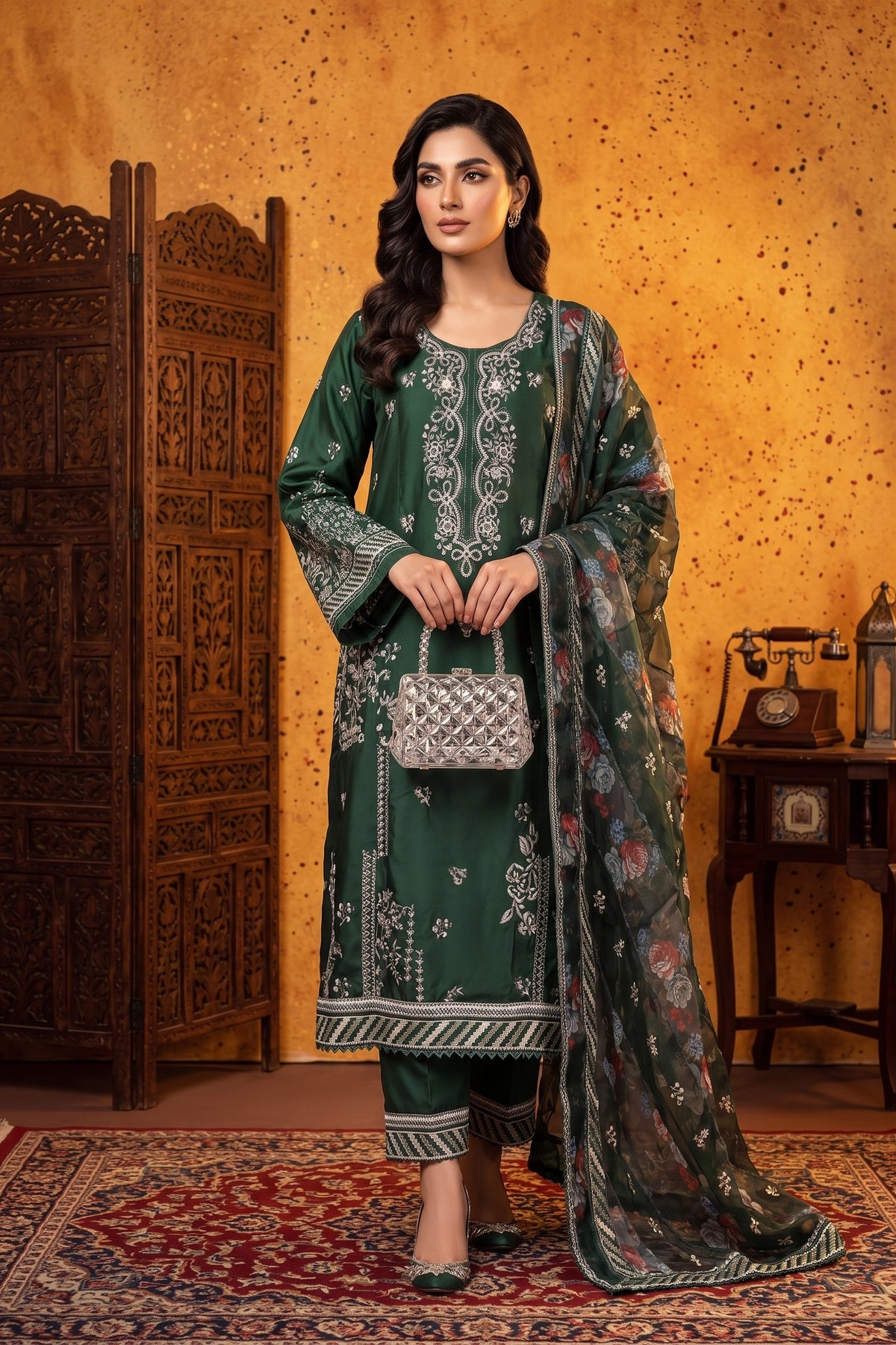 Lazer Kari By Anaya Noor Emb Viscose 3PC