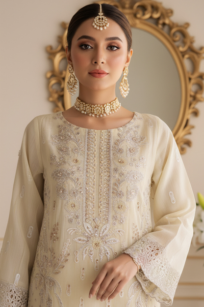 Zoha | Dressline | Burberry | Organza-3PC