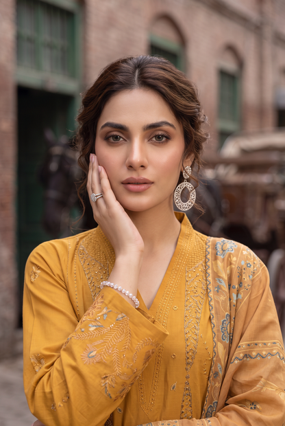 Sukhaina By Anaya Noor Fully Emb Slub Marian 3PC
