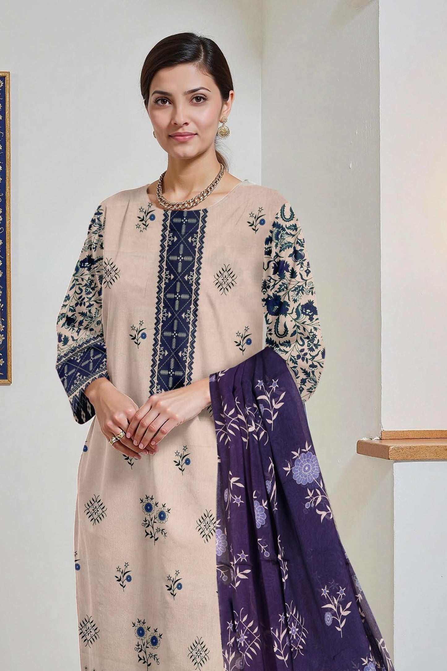 Zara Ali Digital Printed Lawn 3-PC