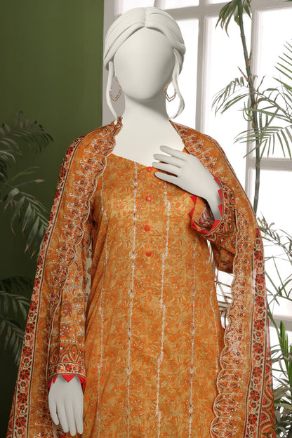 Almeerah Emb & Printed Lawn 3PC
