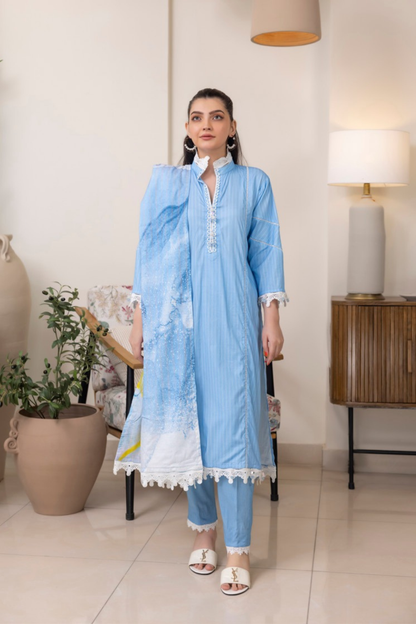 Salina Digital Printed Linen 3PC