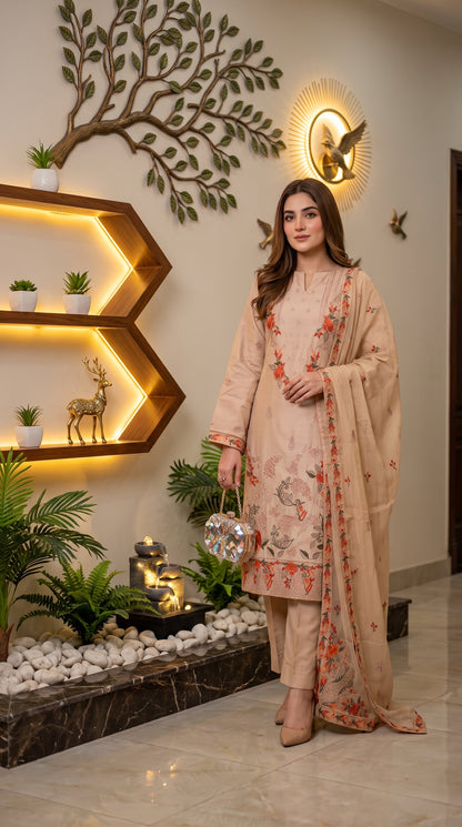 Halima By Anaya Noor Premium Emb Viscose 3PC