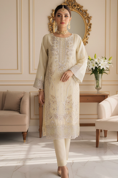 Zoha | Dressline | Burberry | Organza-3PC