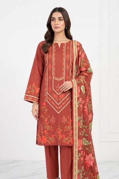Anaya Noor Digital Printed Cotry Khaddar 3PC