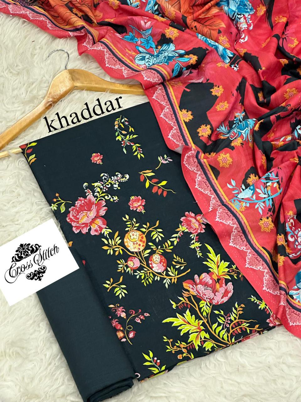 Cross Stitch Printed Khaddar 3PC