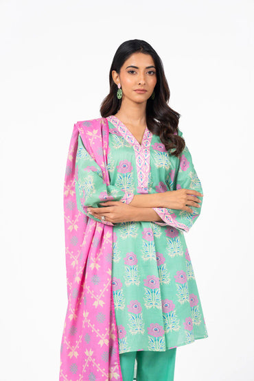 AlKaram Printed Lawn 3-PC