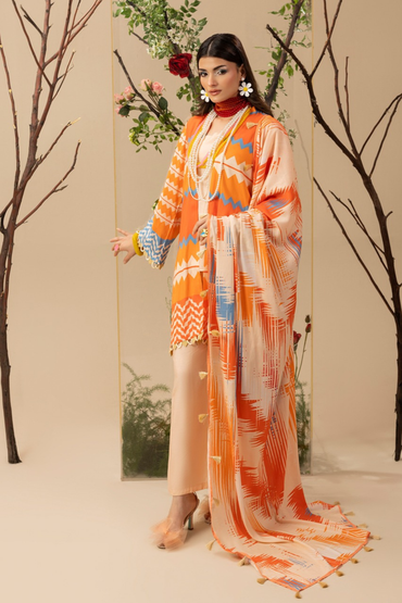Paltar Printed Slub Linen 3PC