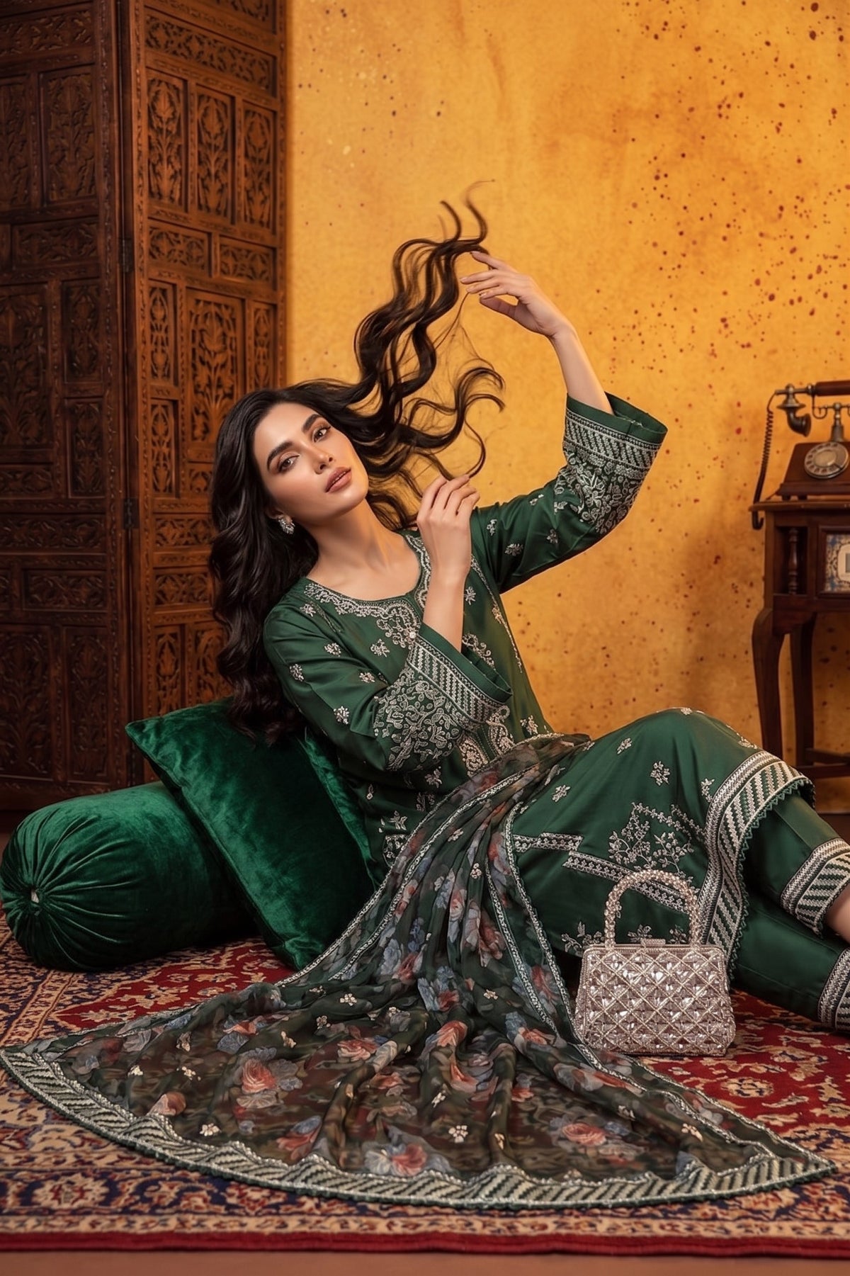 Lazer Kari By Anaya Noor Emb Viscose 3PC