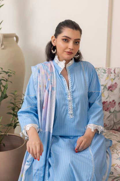 Salina Digital Printed Linen 3PC