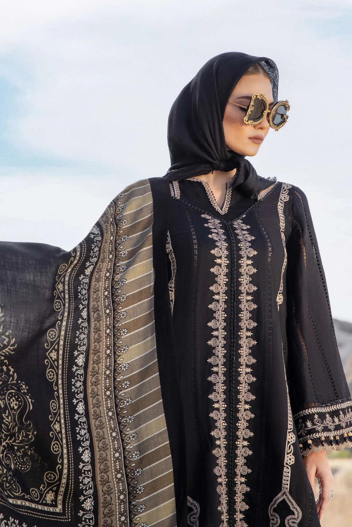 Maria B Print Emb Lawn 3-PC