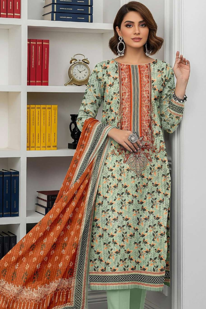 Zara Ali Printed Dobby 3PC