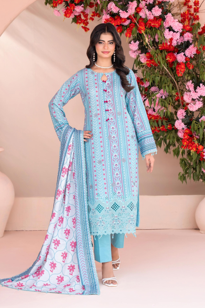 Zesh Airjet Full Embroidered Khaddar 3PC