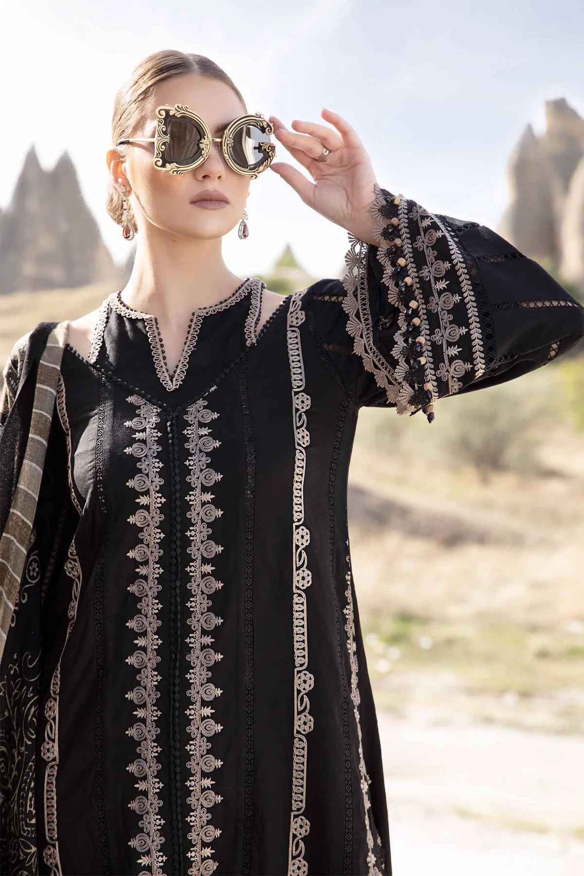 Maria B Print Emb Lawn 3-PC