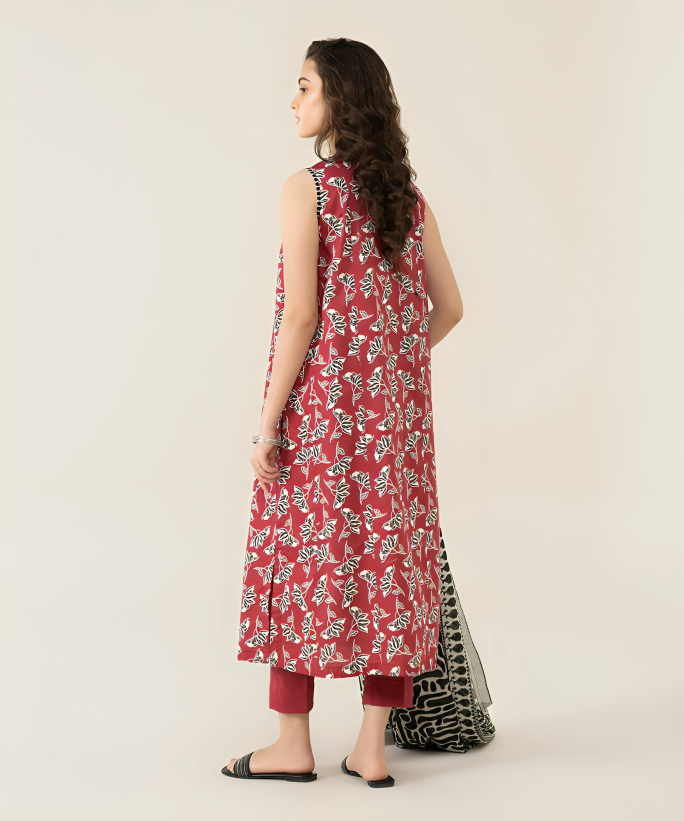 Sapphire Digital Printed Linen 3-PC