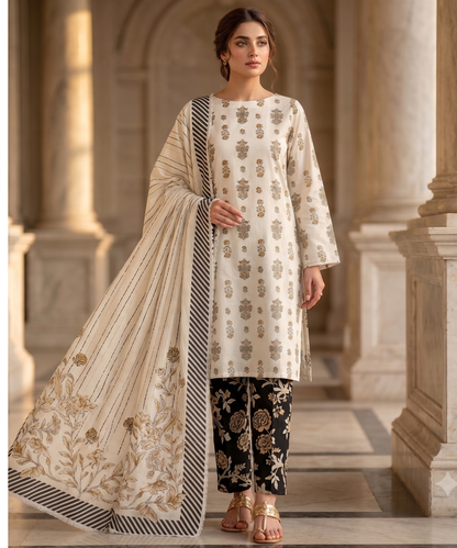Khaadi Digital Printed Lawn 3PC