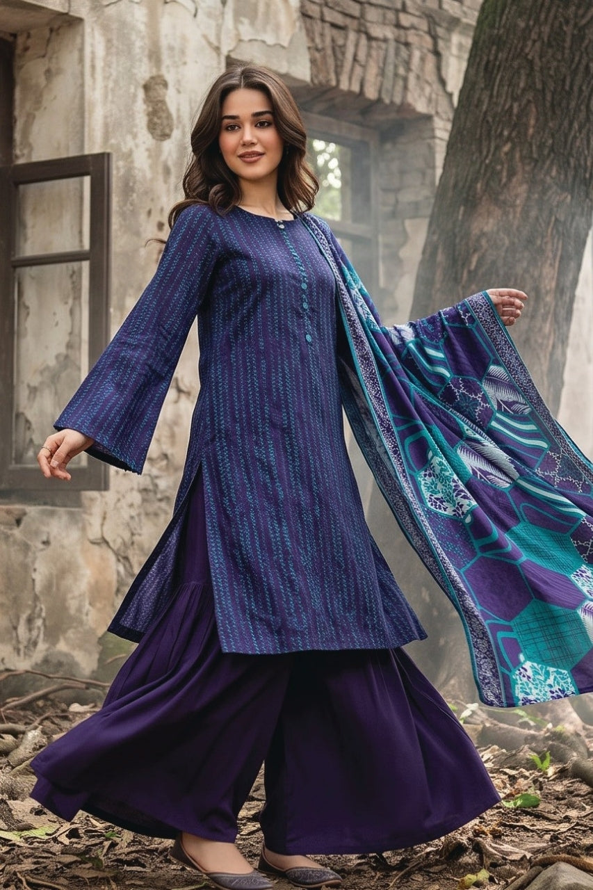 Zesh Digital Printed Khaddar 3PC