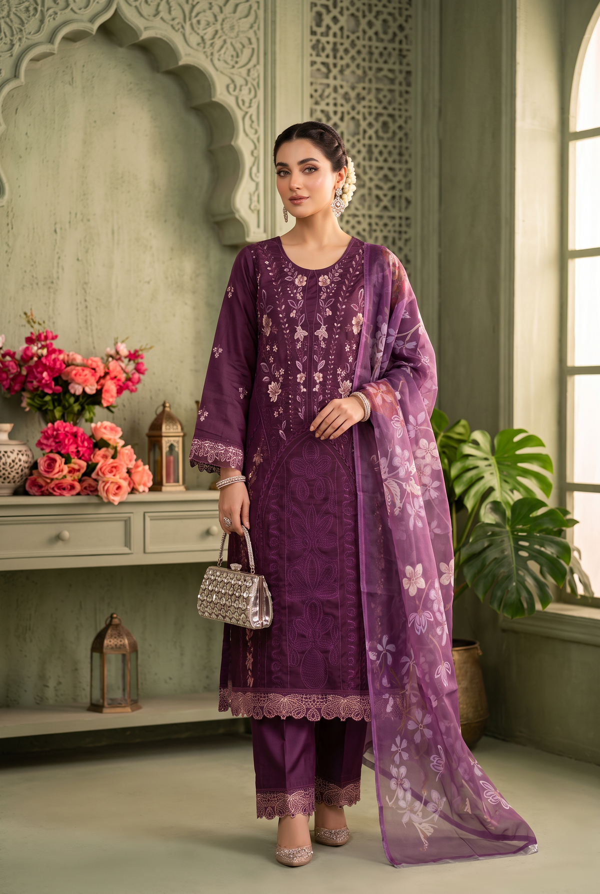 Kehkashan By Anaya Noor Fully Emb Viscose 3PC