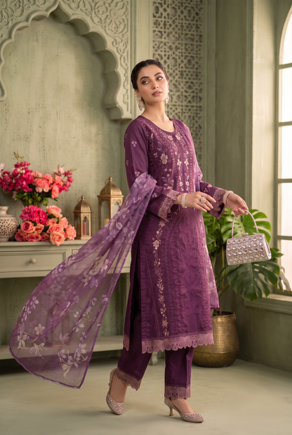 Kehkashan By Anaya Noor Fully Emb Viscose 3PC