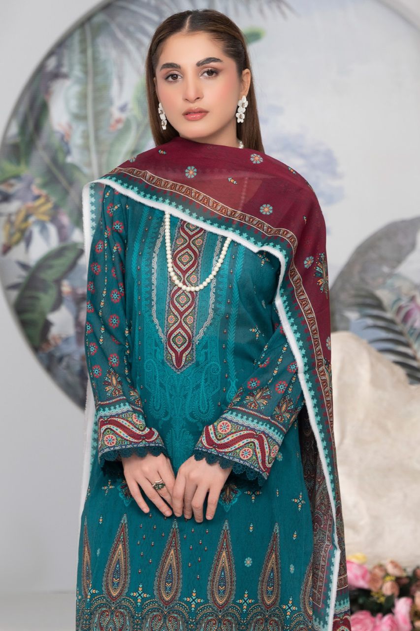 Mojo Berry By Marooj Digital Printed Lawn 3PC