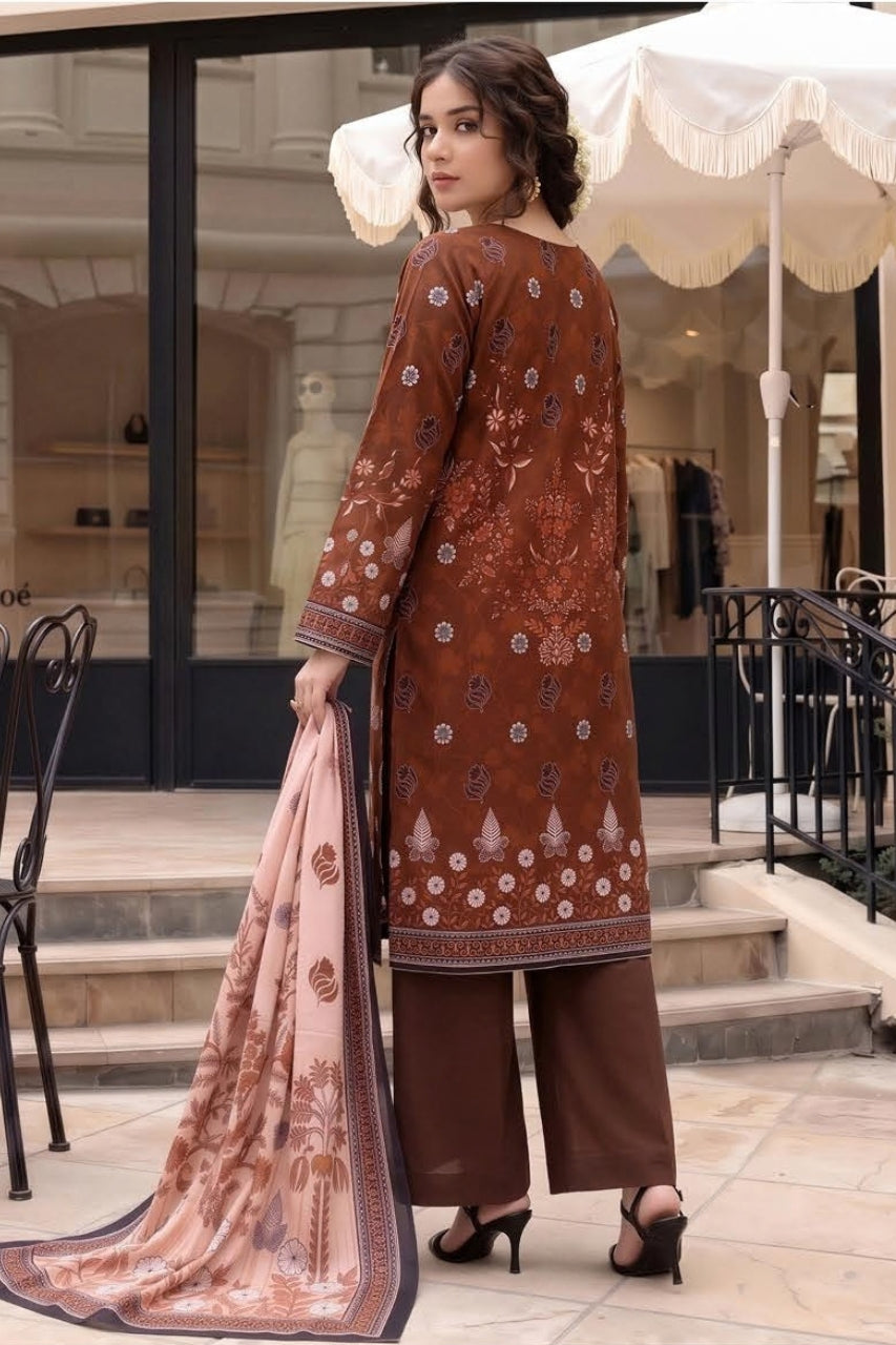 Malhaar Digital Printed Linen 3PC
