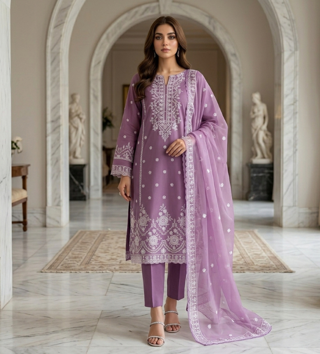 Sapphire Luxury Embroidered Lawn 3PC