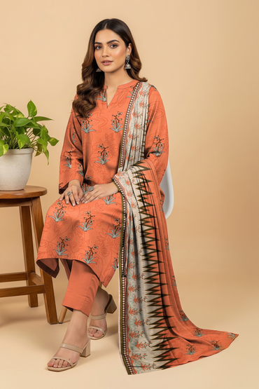 Noor By Fiza Noor Printed Wool 3PC