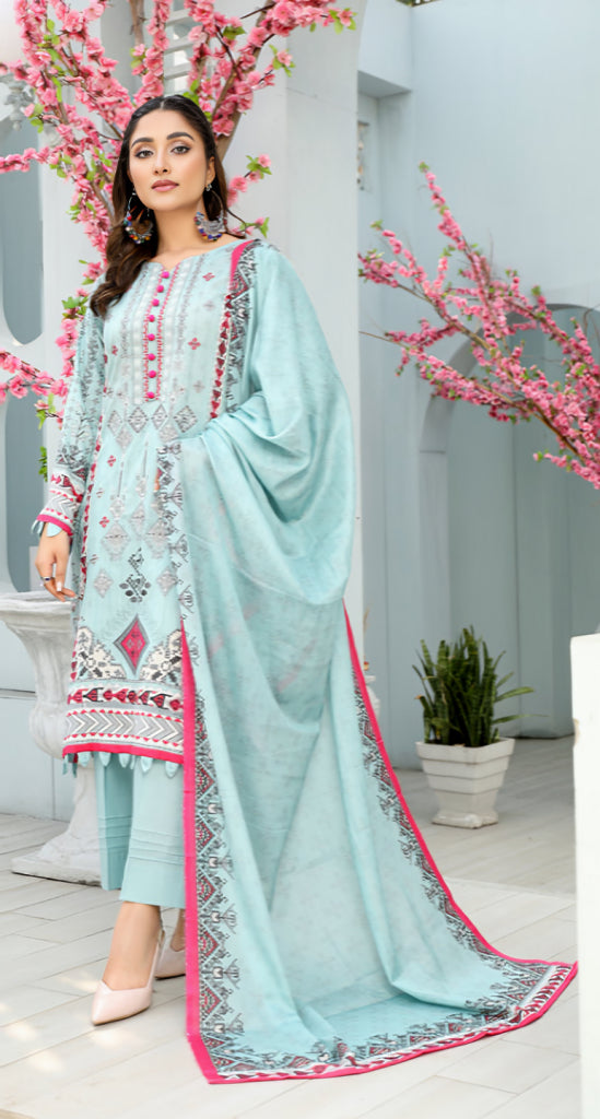 Zoha 3-Piece Lawn unstitched summer collection 2024